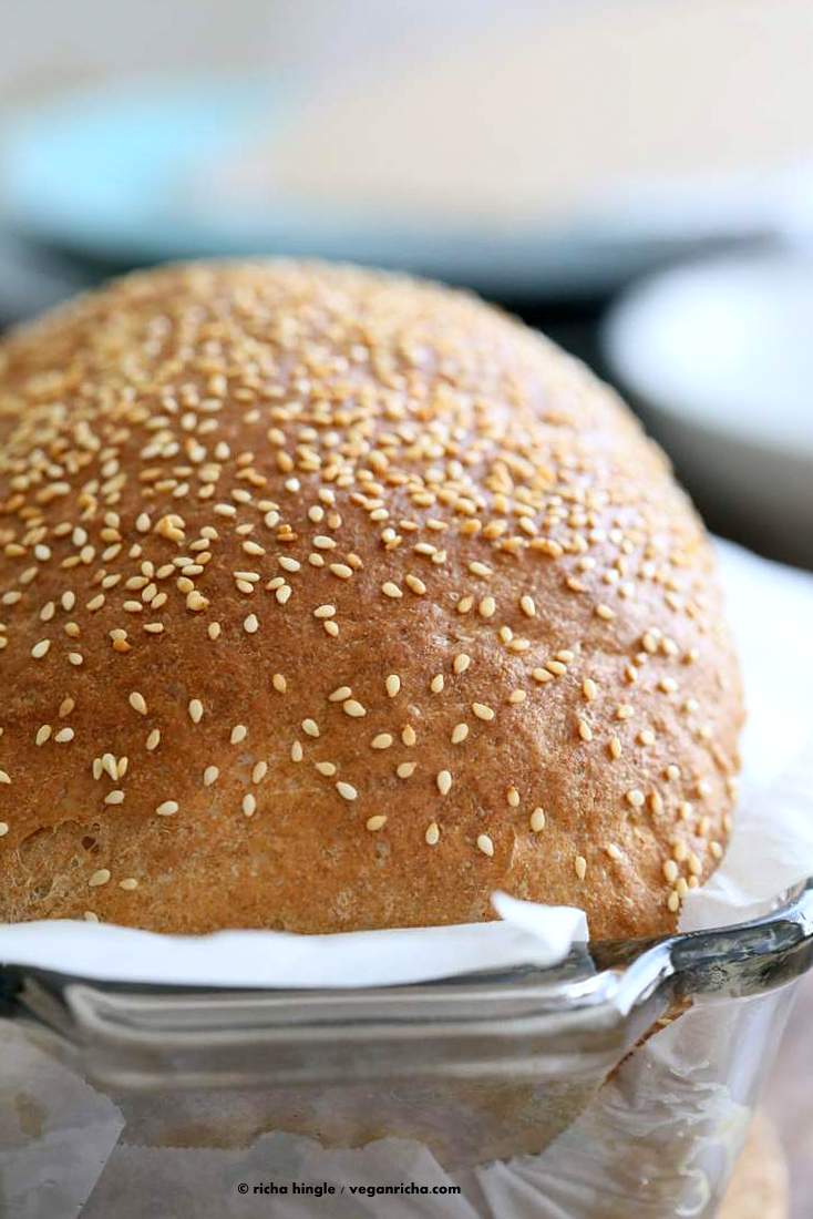 100% Whole Wheat Bread Recipe | Vegan Richa #whole #wheat #sandwich #Bread