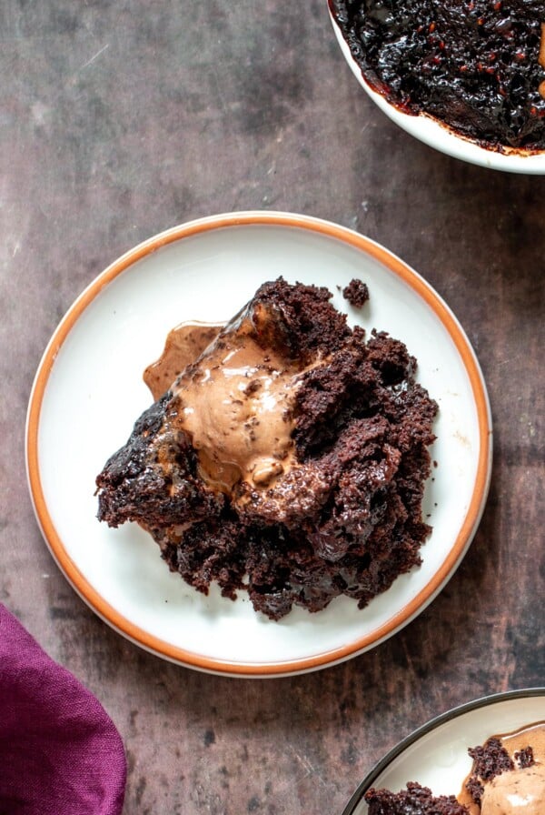 vegan self saucing chocolate pudding