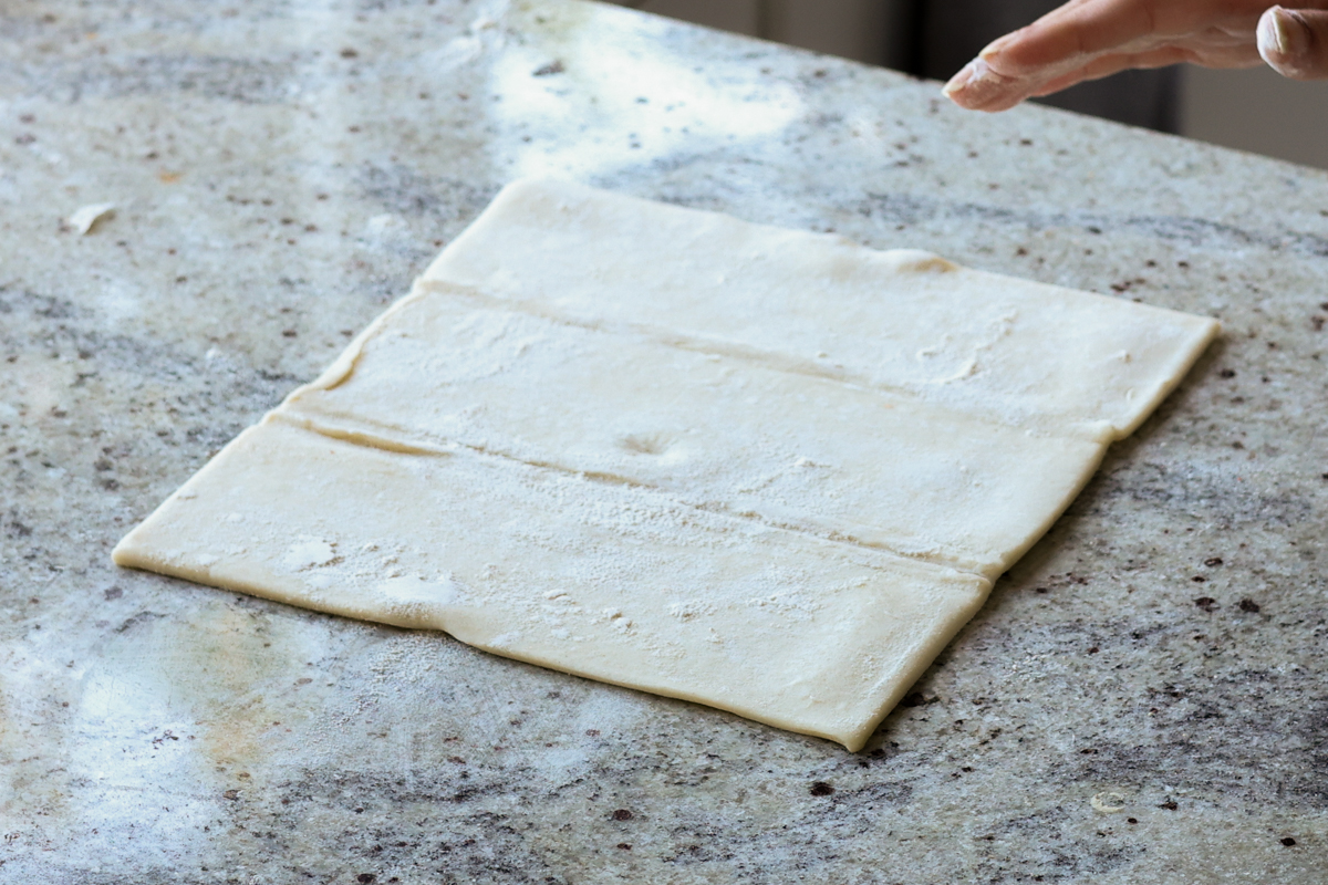 unfolded puff pastry sheet