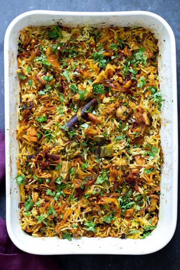 panful of jackfruit biryani