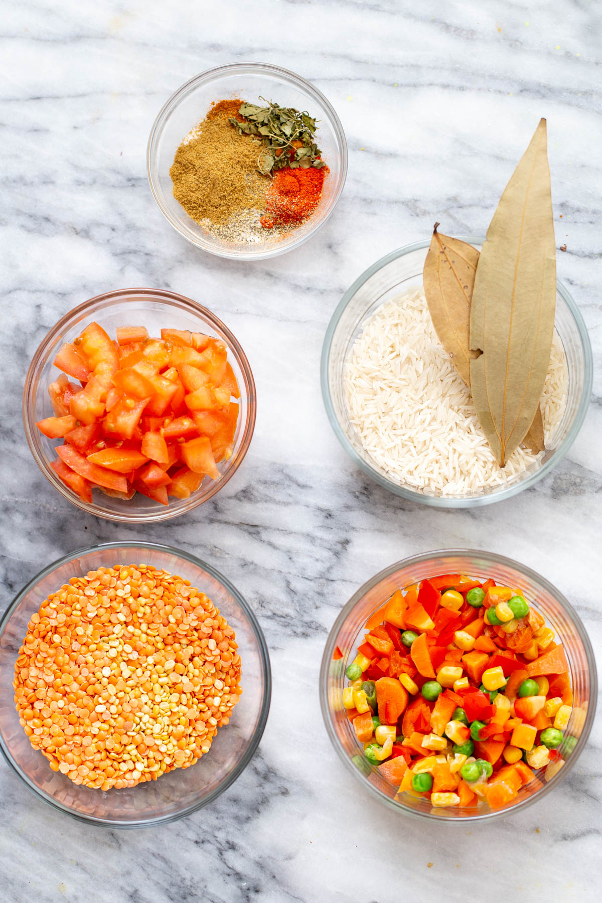 ingredients used for making kitchari casserole 