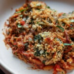 mushroom parmesan on a plate