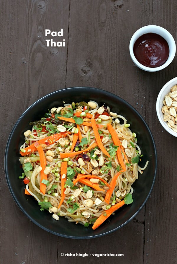 You don’t have to go to Thailand to enjoy some great pad thai. Tamarind is a sour, tangy fruit that is used frequently in Indian and Thai cuisine. Check international aisles, Indian grocery stores, and other Asian grocers for tamarind or look for it on the Internet.  #glutenfree #veganricha #vegan