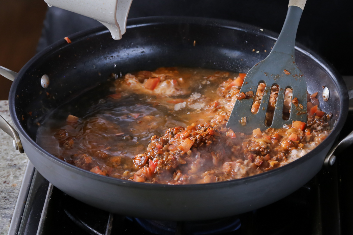 tomato and cream mixed into the sauce