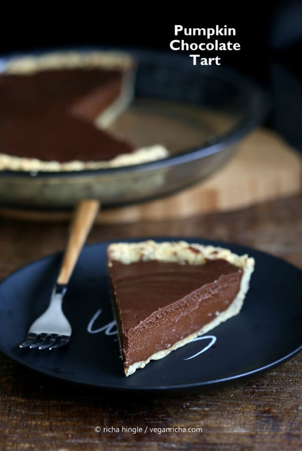 Vegan Chocolate Pumpkin Pie | Vegan Richa #vegan #glutenfree #veganricha