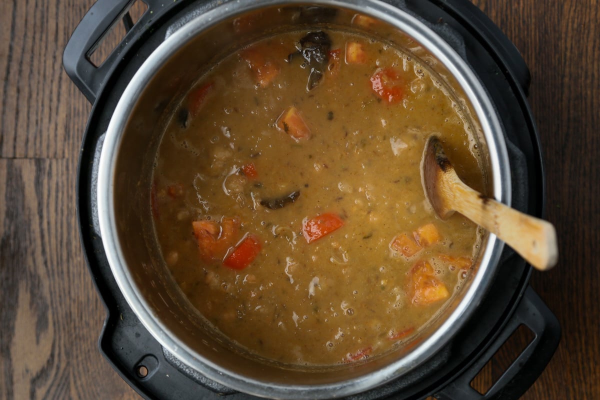 tomato stirred into the Punjabi chole