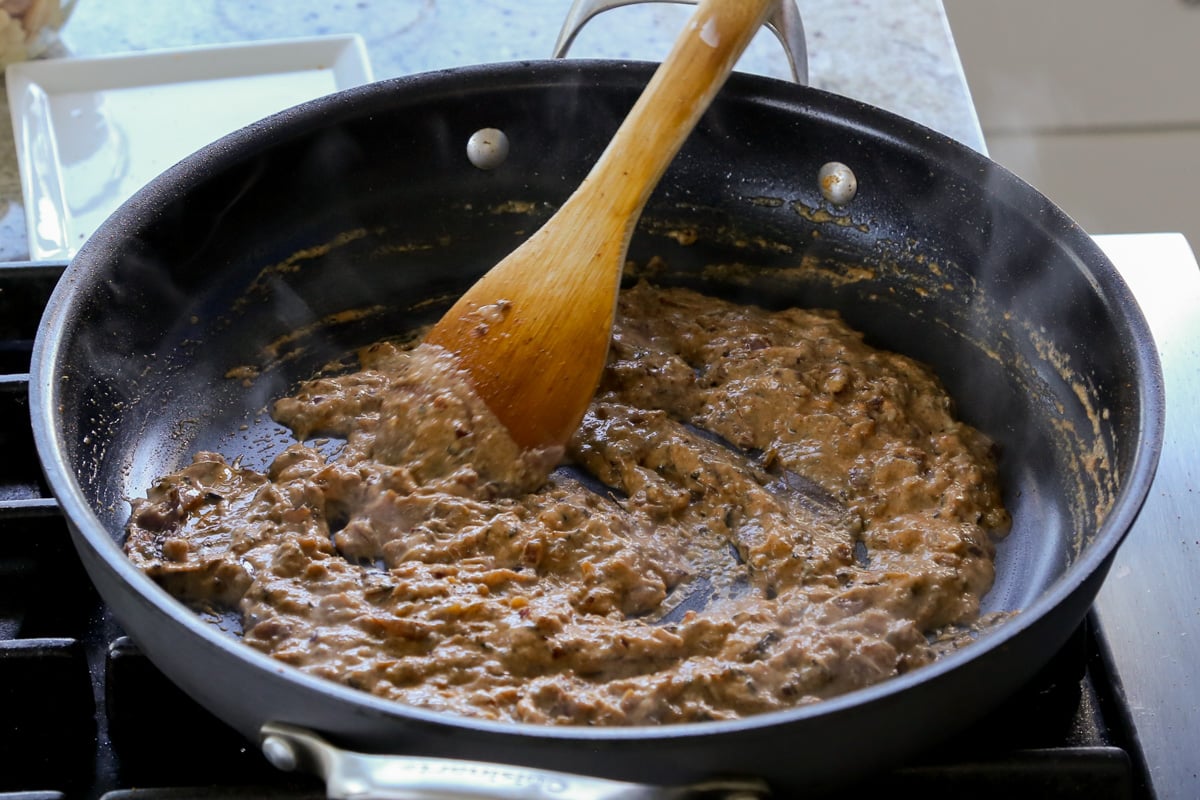 tomato paste and non-dairy yogurt after mixing with the onions