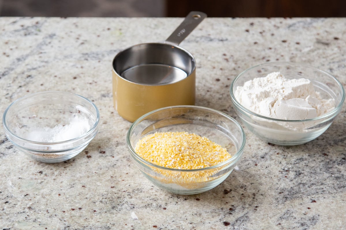 ingredients for saag cornbread casserole topping