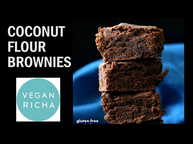 Coconut Flour Brownies Gluten-free Vegan - VeganRicha.com