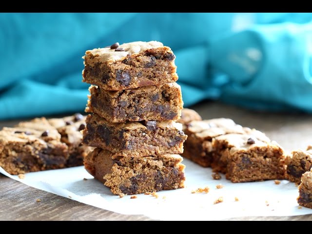 Almond Butter Blondies  - Gluten free Vegan