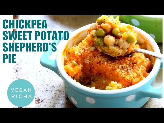 Vegan Chickpea Sweet Potato Shepherd's Pie | VeganRicha.com