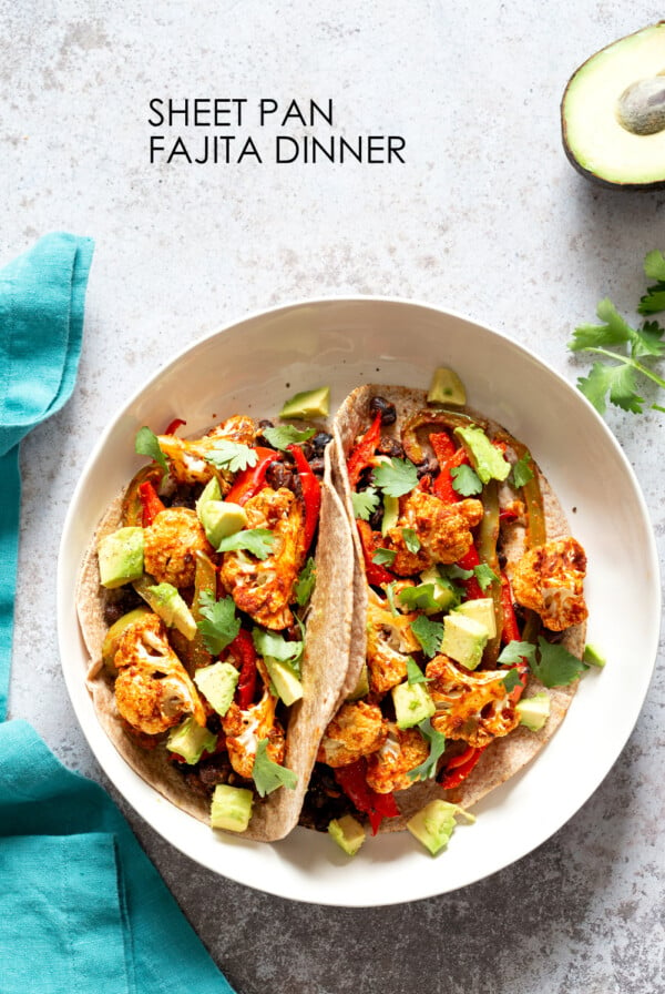 Sheet Pan Fajitas. Tacos with Fajita Veggies with Chipotle Fajita Sauce. 1 Pan Vegan Glutenfree Soyfree Nutfree Recipe