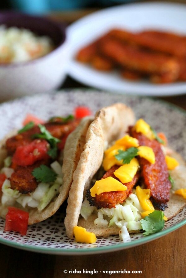 Sriracha BBQ Baked Tempeh Wraps | Vegan Richa