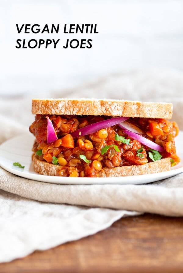 vegan lentil sloppy joes