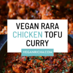 photos of rara chicken, text overlay